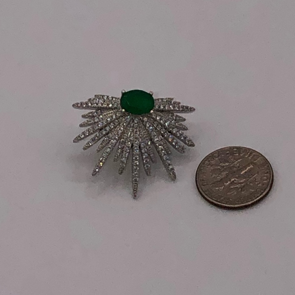 18k 3ct Starburst Earrings - Picture 8 of 13